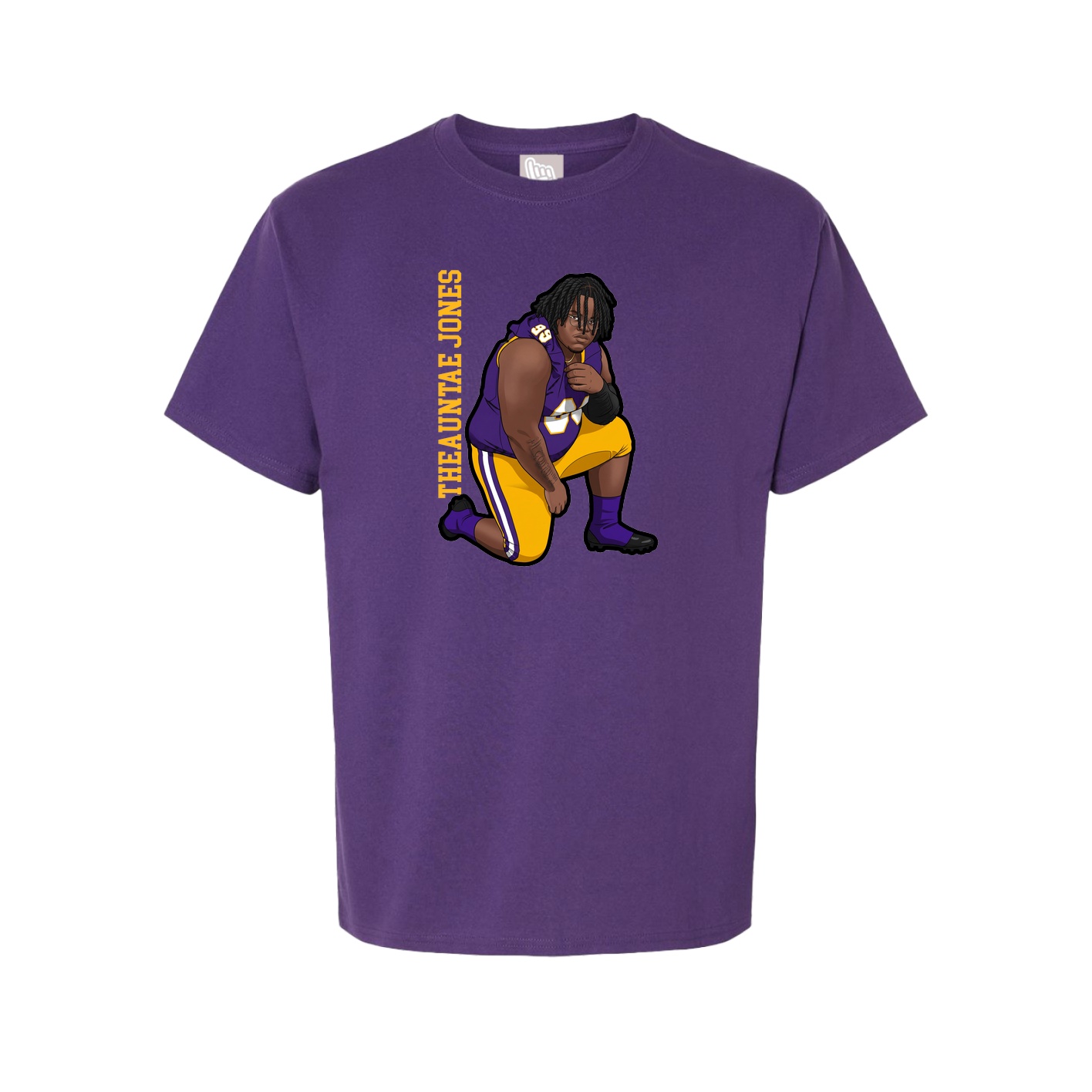 Tee — Name Vertical in Purple