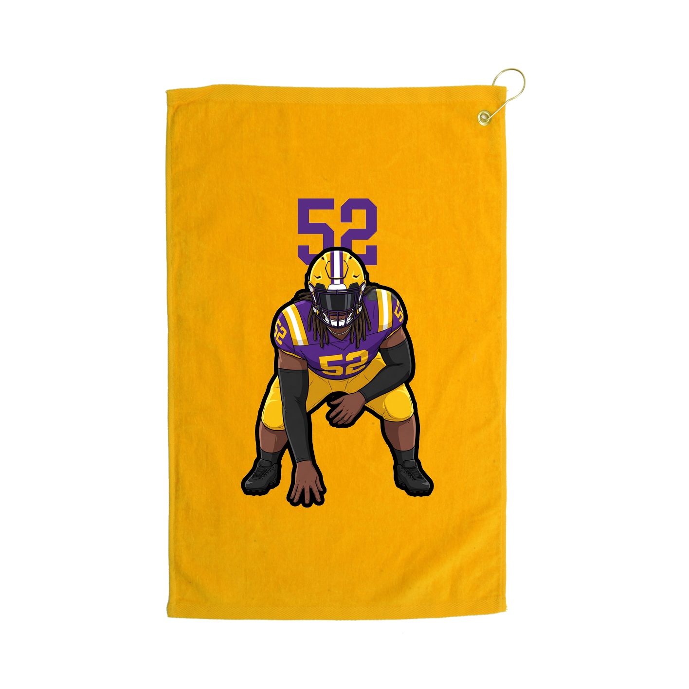 Golf Towel — Number Top in Gold