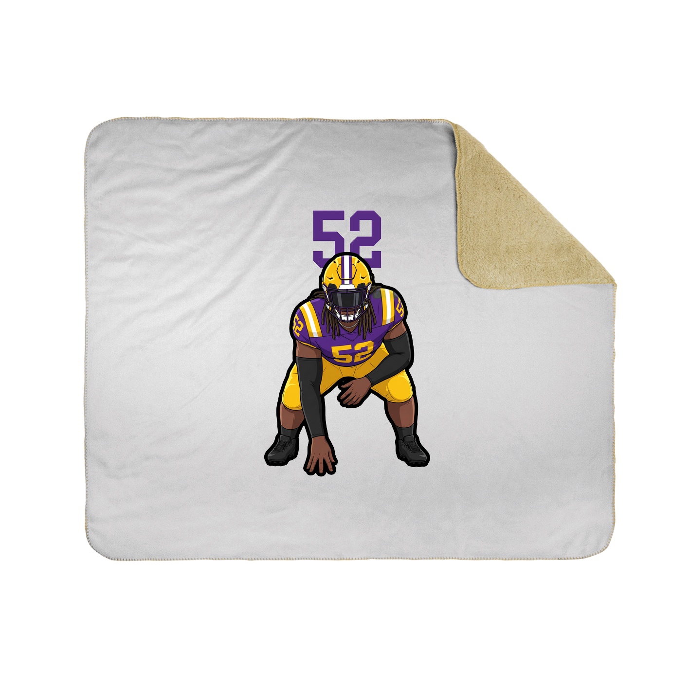 Throw Blanket — Number Top in White
