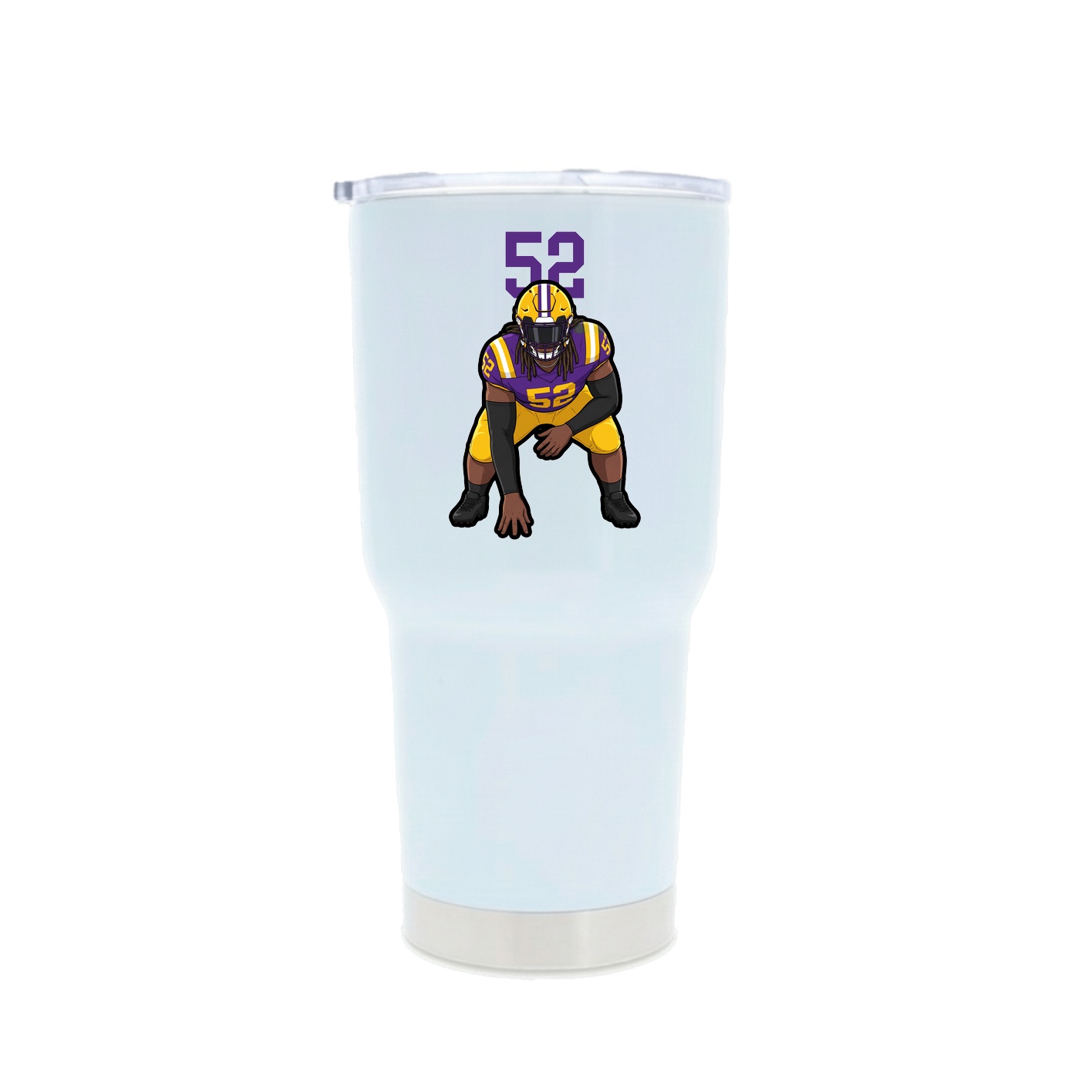 30oz Stainless Steel Tumbler — Number Top in White