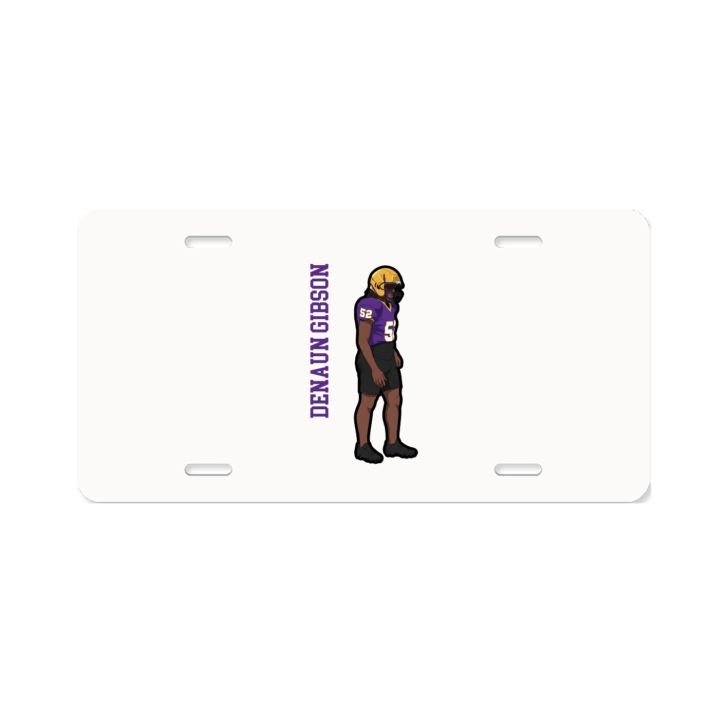 License Plate — Name Vertical in Classic