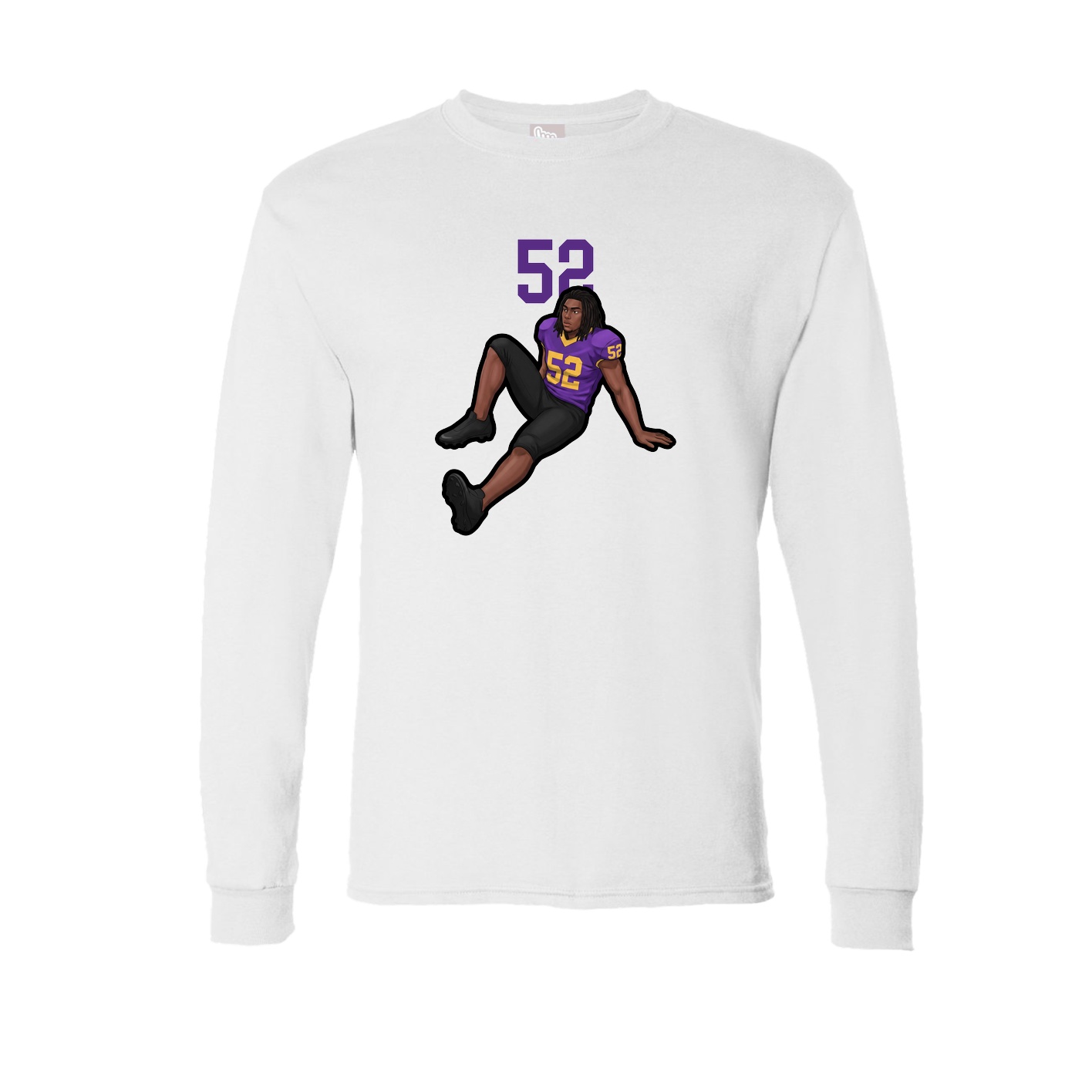 Long Sleeve Tee — Number Top in White