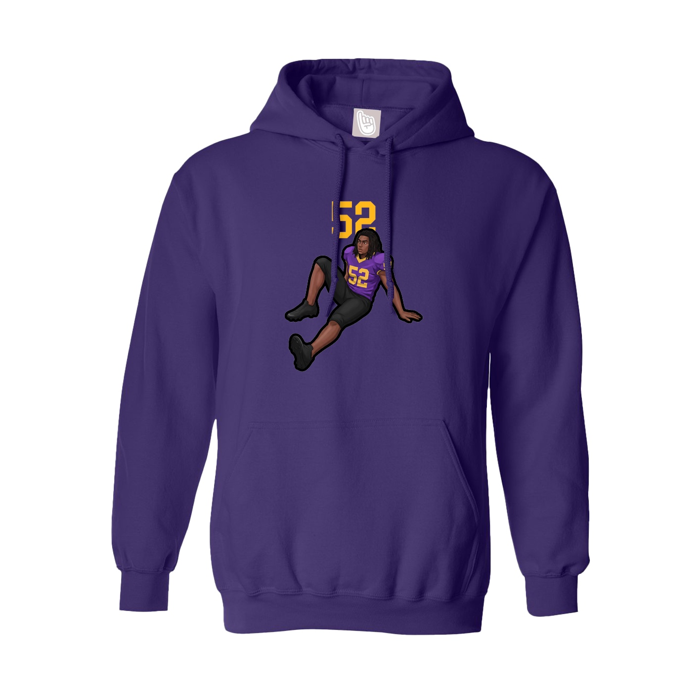 Hoodie — Number Top in Purple