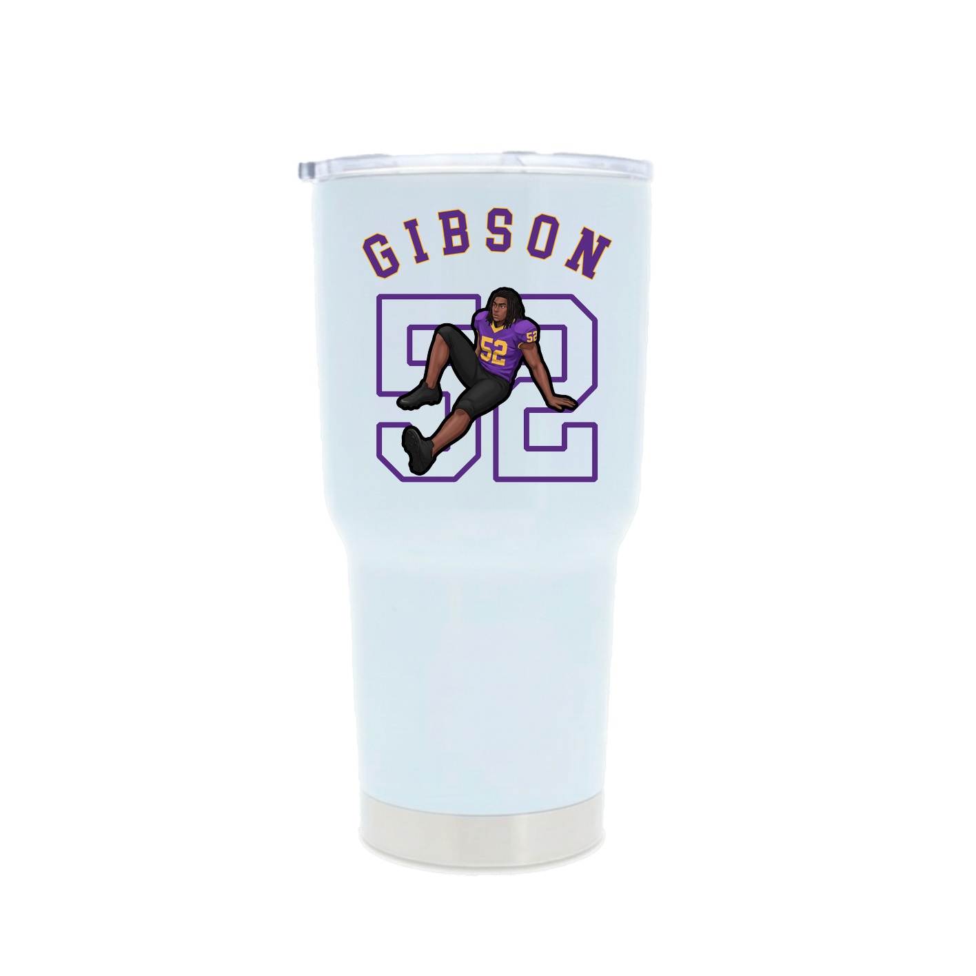 30oz Stainless Steel Tumbler — Shirsey Arch in White