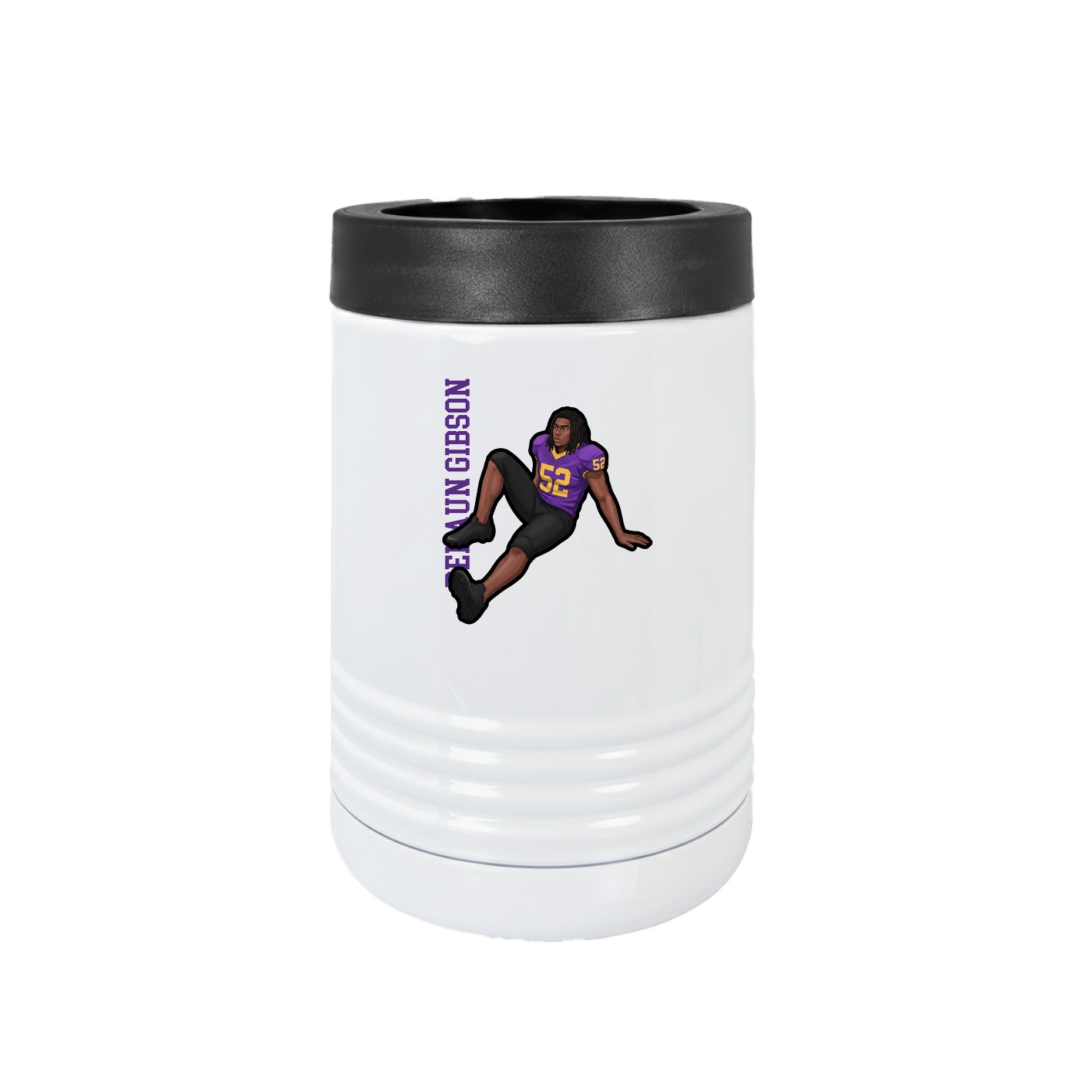 Beverage Holder — Name Vertical in White