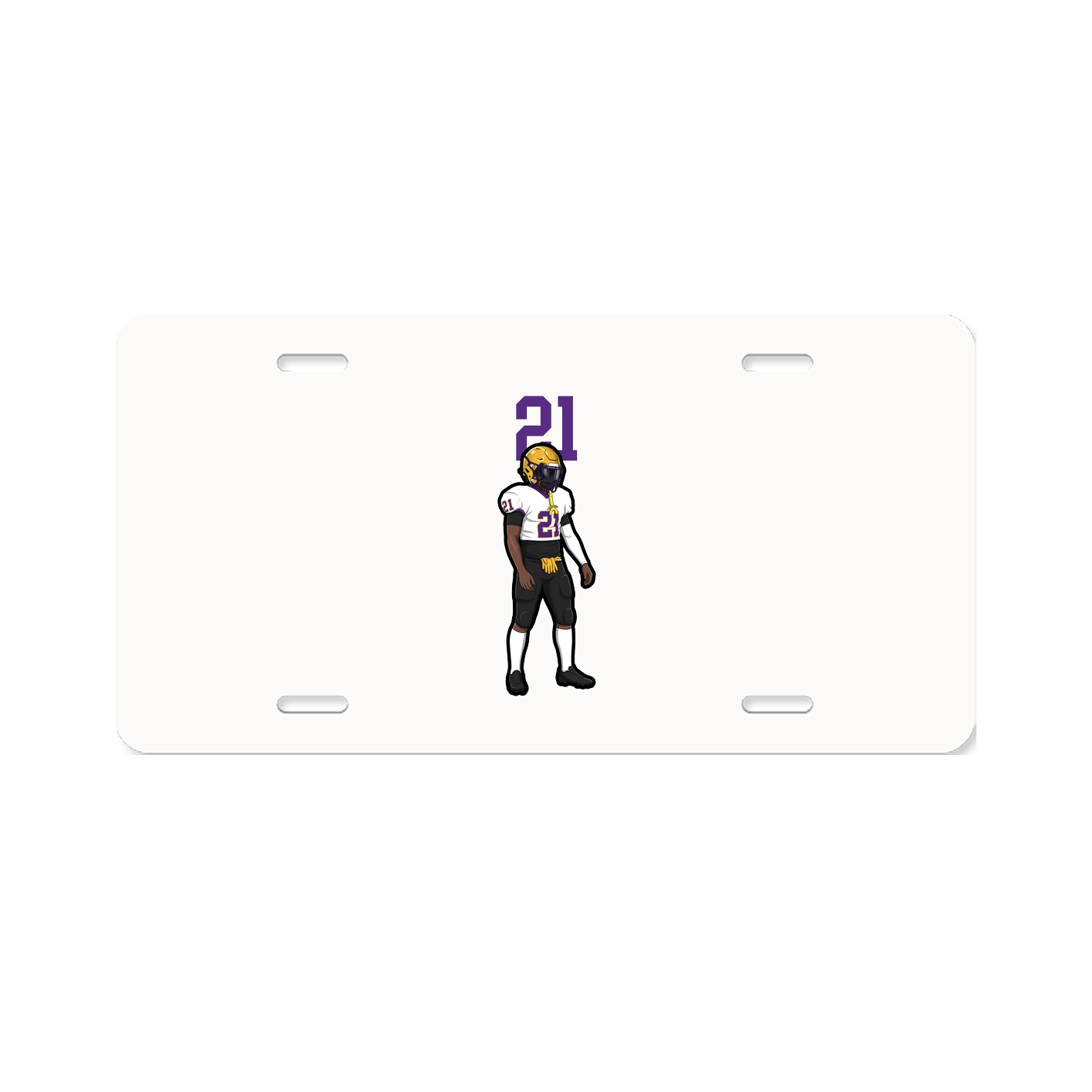 License Plate — Number Top in Classic