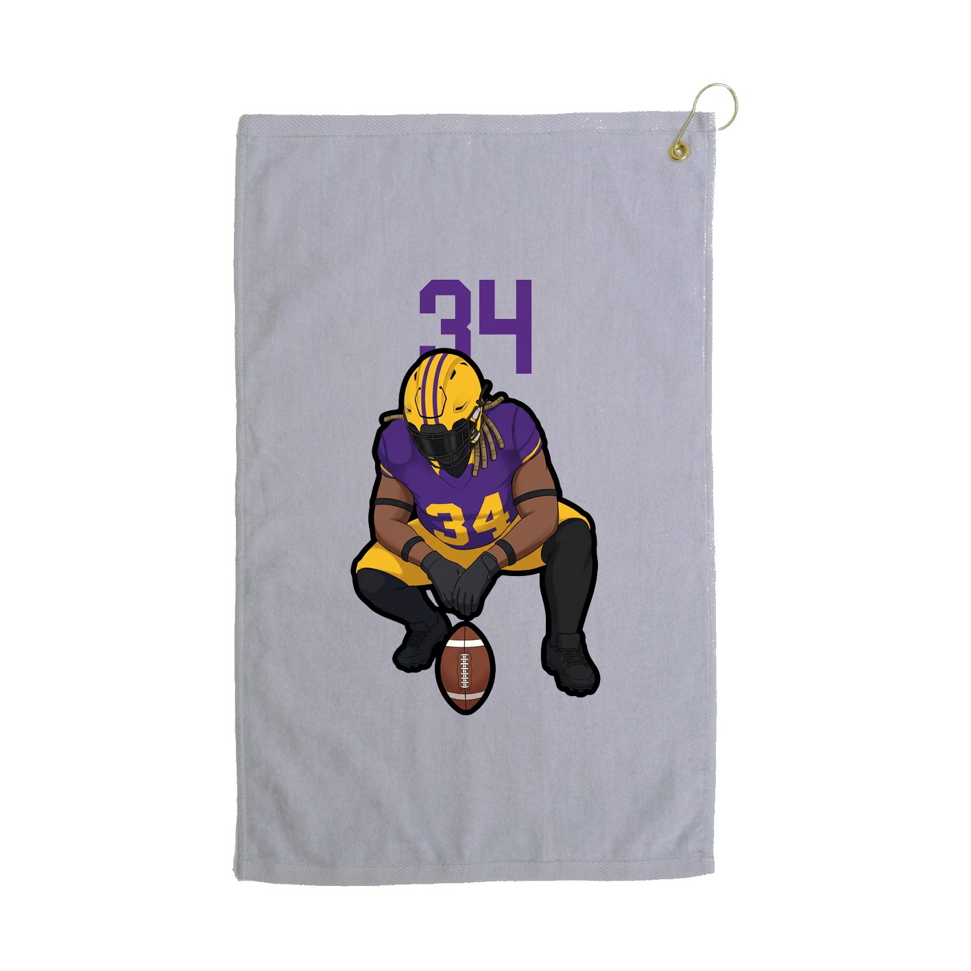 Golf Towel — Number Top in Grey