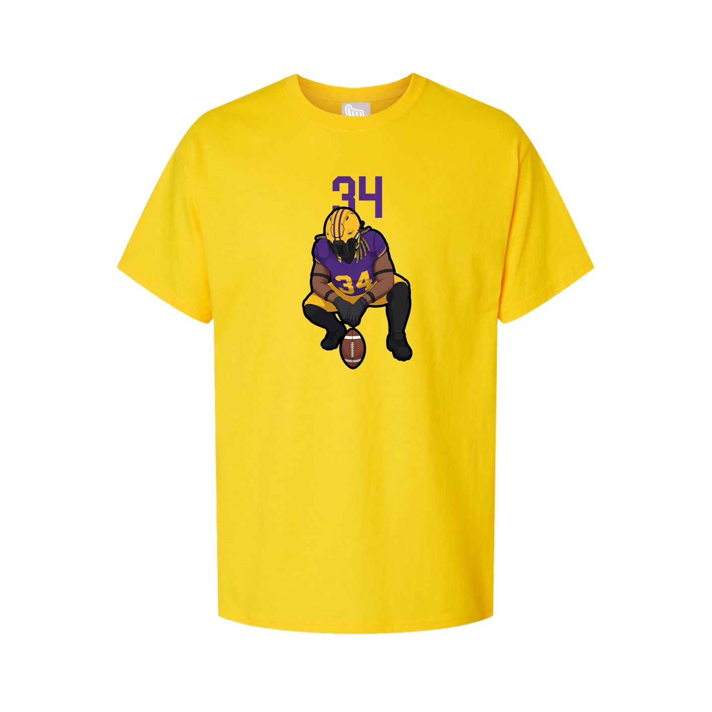 Youth Tee — Number Top in Gold