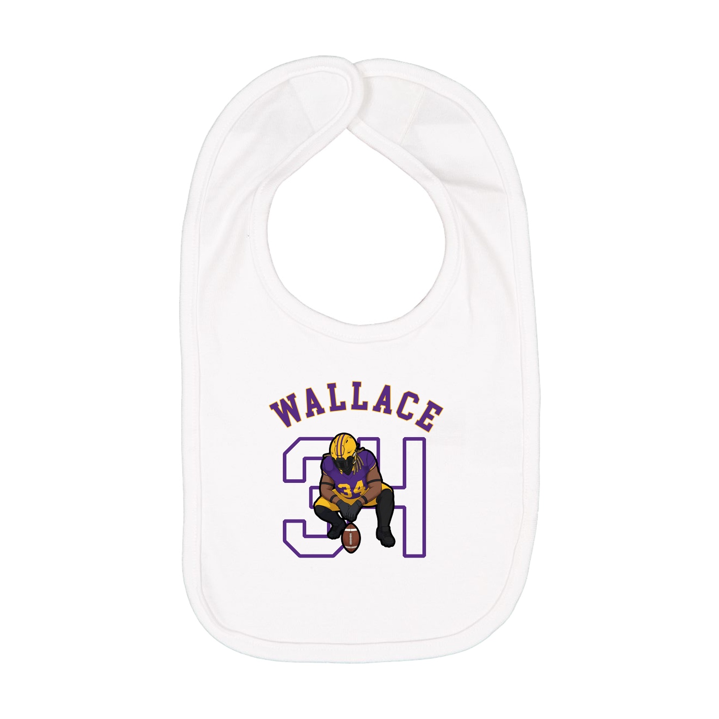 Infant Bib — Shirsey Arch in White
