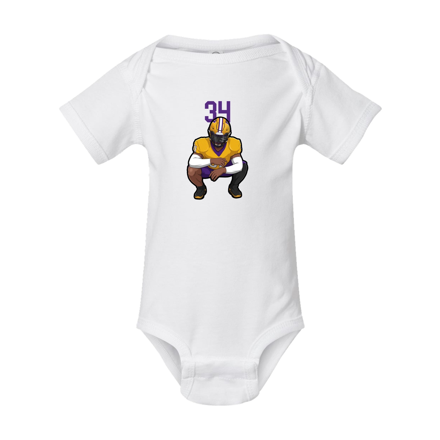 Baby Onesie — Number Top in White