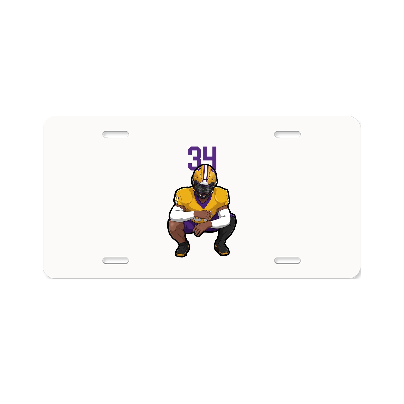 License Plate — Number Top in Classic
