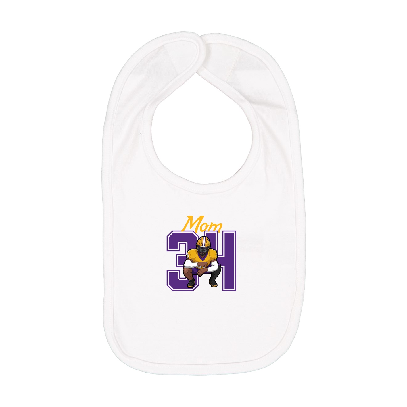 Infant Bib — Mothers Day Shirsey in White