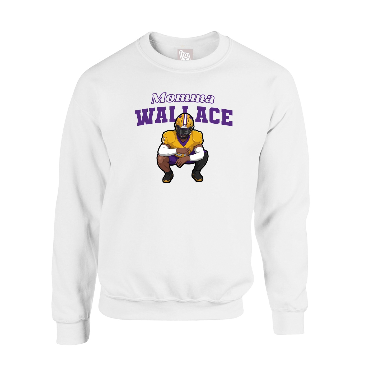 Fleece Crew — Mothers Day Block in White
