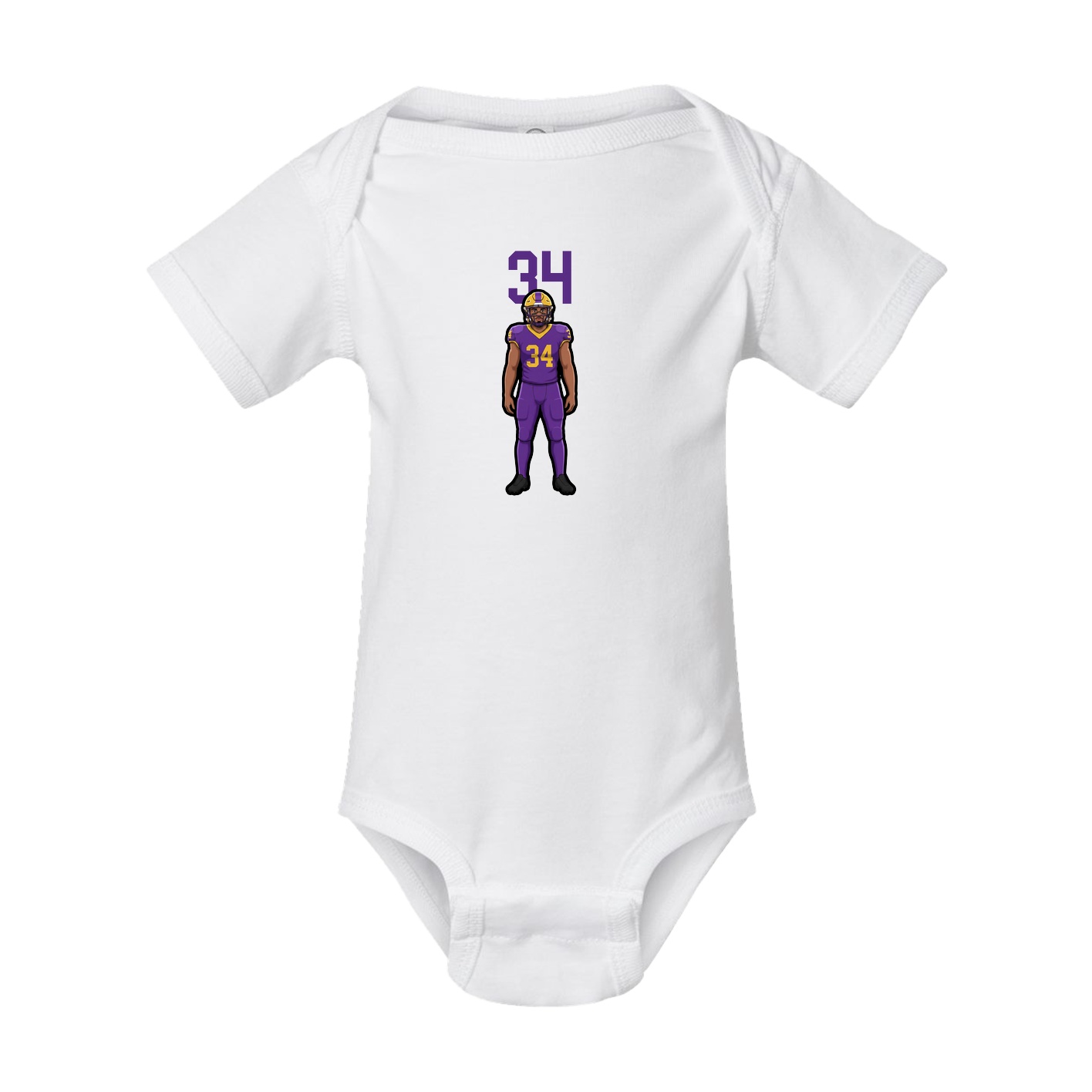 Baby Onesie — Number Top in White
