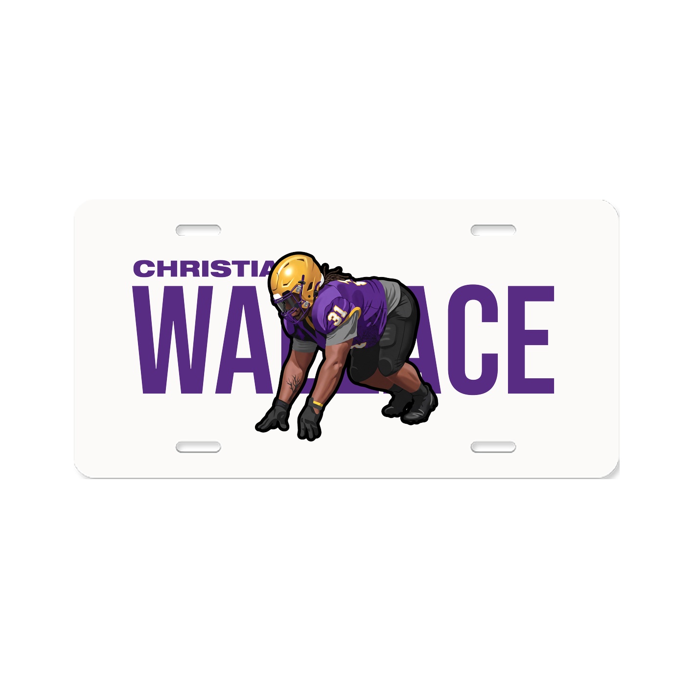 License Plate — Player Name in Classic