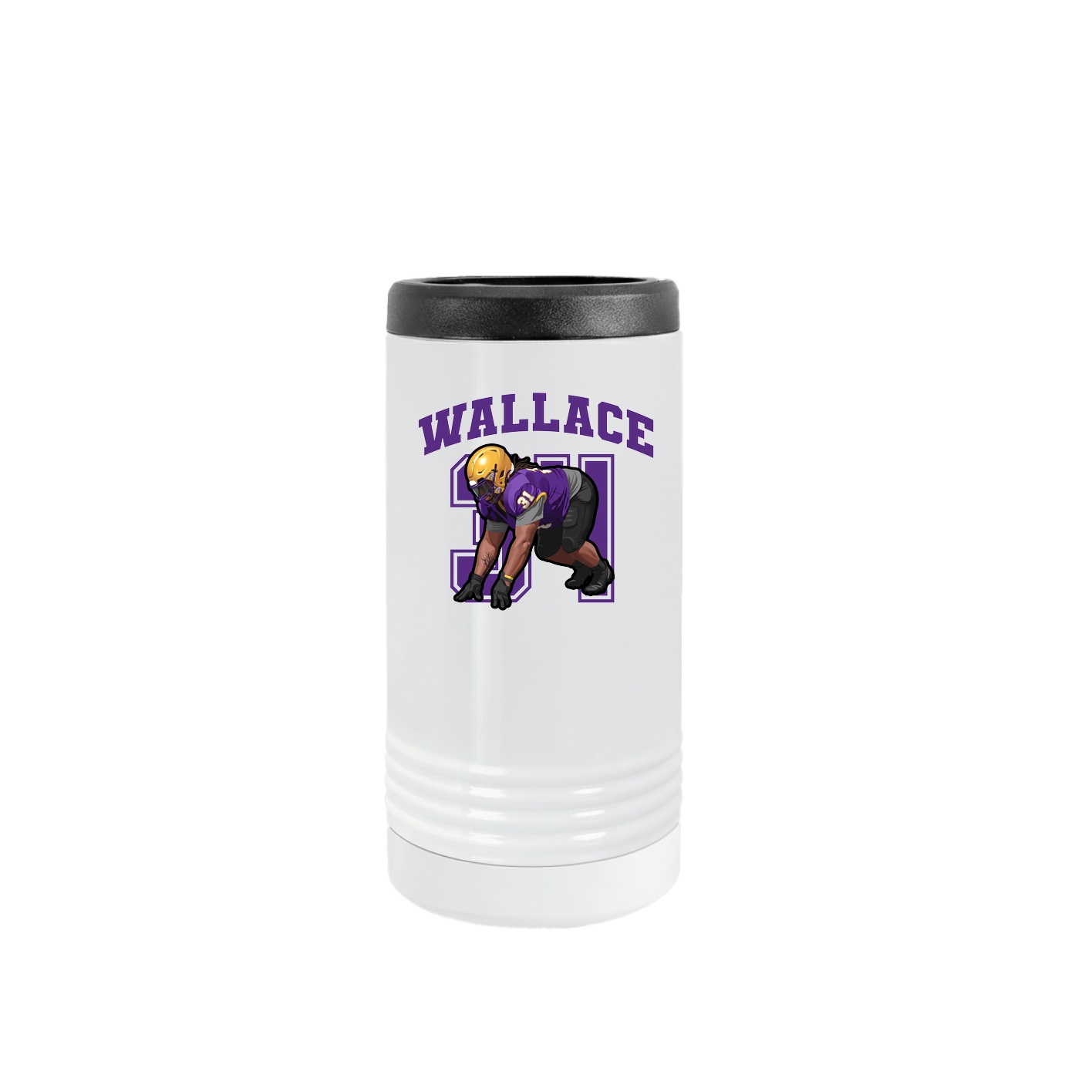 Slim Beverage Holder — Number in White