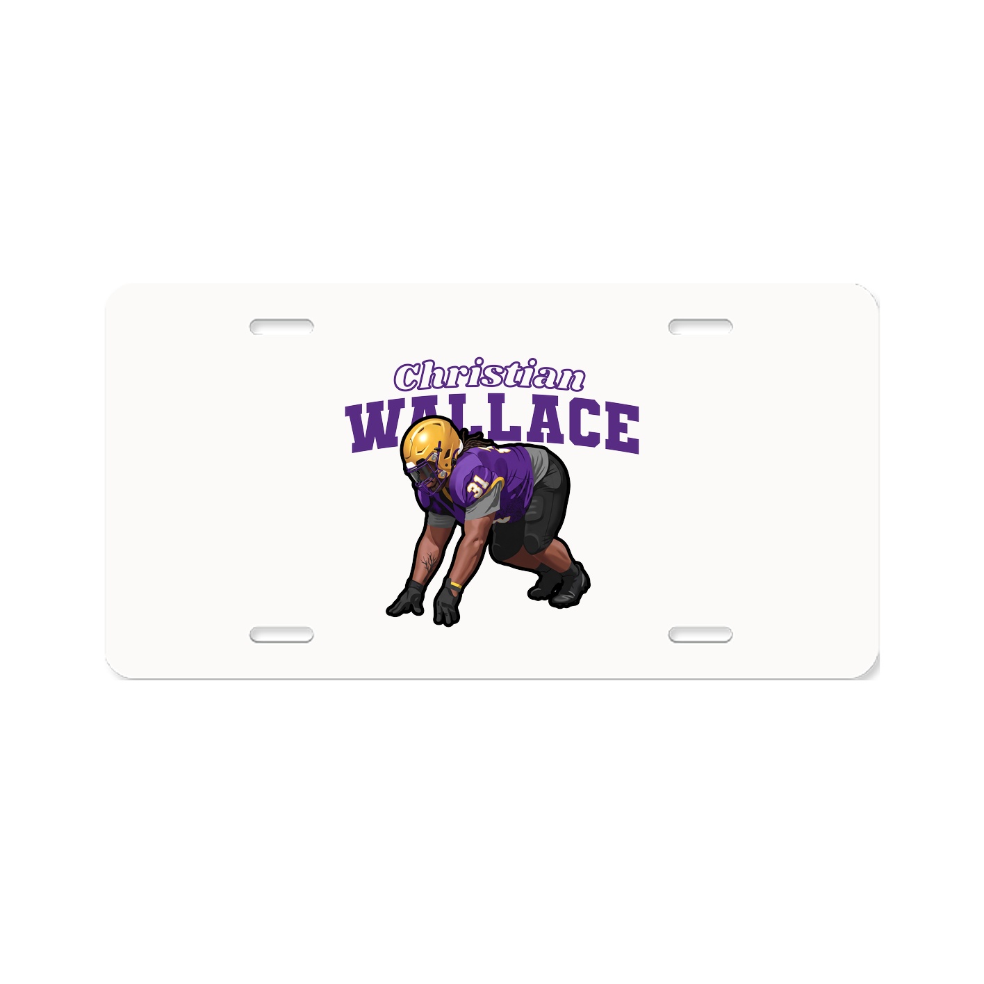 License Plate — Name Arch in Classic
