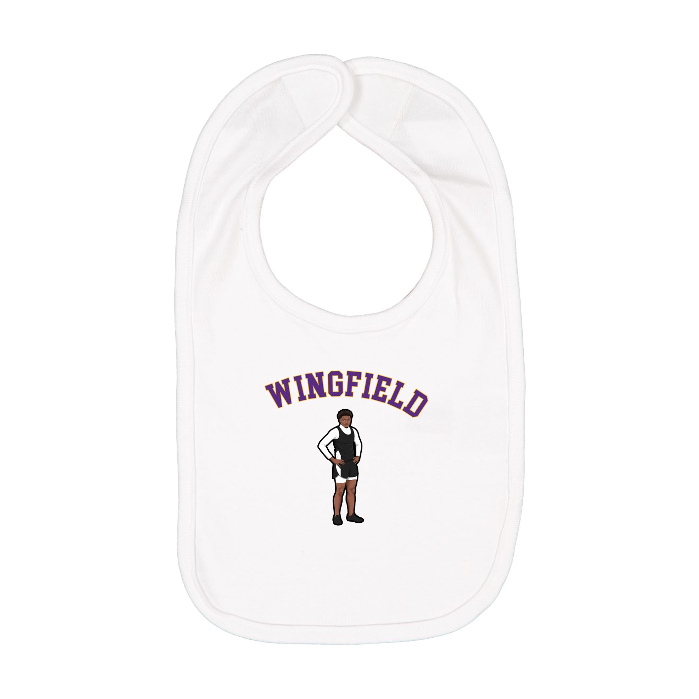 Infant Bib — Shirsey Arch in White