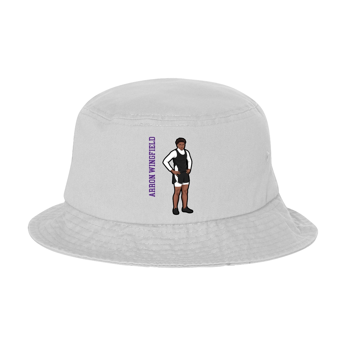 Bucket Cap — Name Vertical in White
