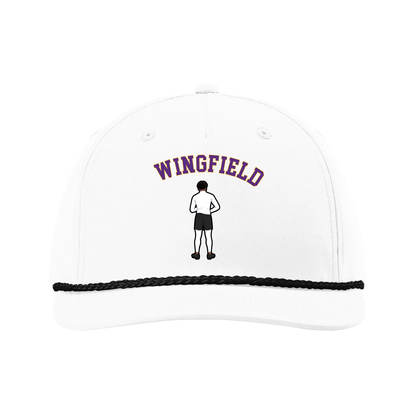 Five-Panel Classic Rope Cap — Shirsey Arch in White