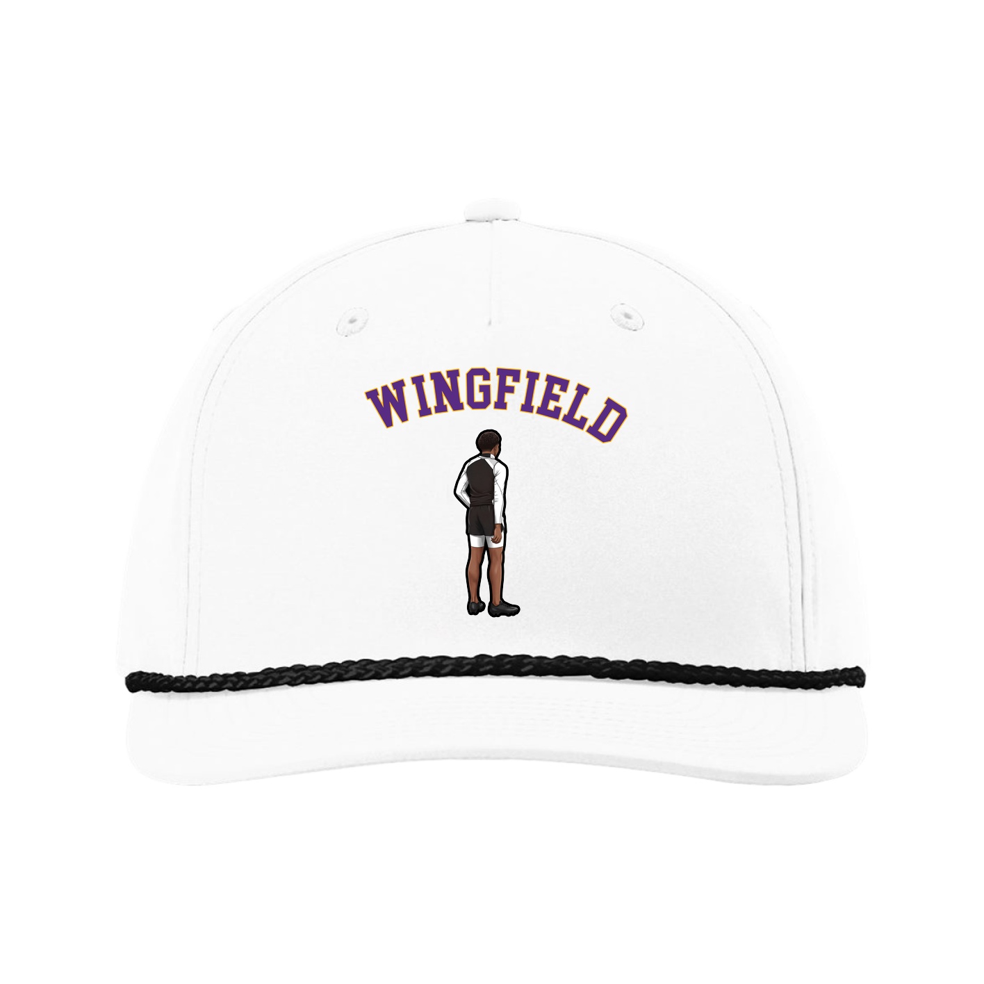 Five-Panel Classic Rope Cap — Shirsey Arch in White