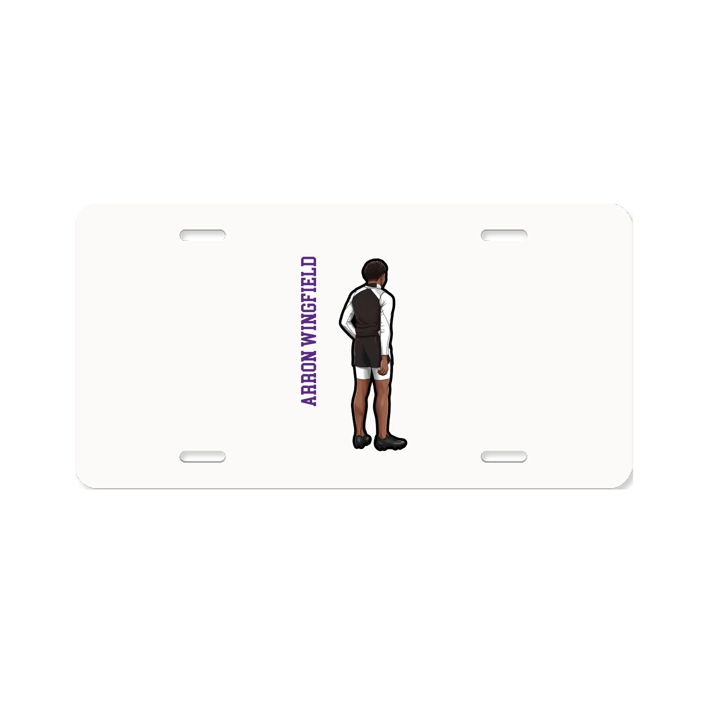 License Plate — Name Vertical in Classic