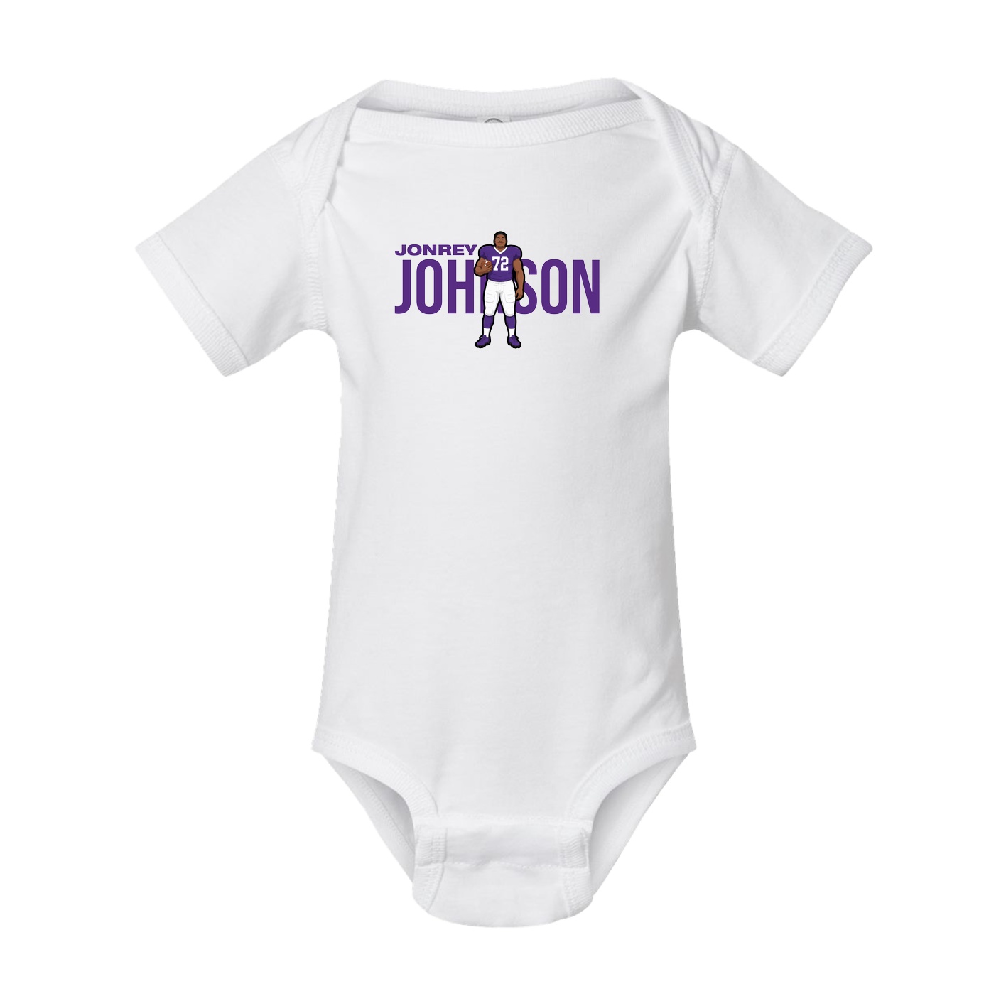 Baby Onesie — Player Name in White