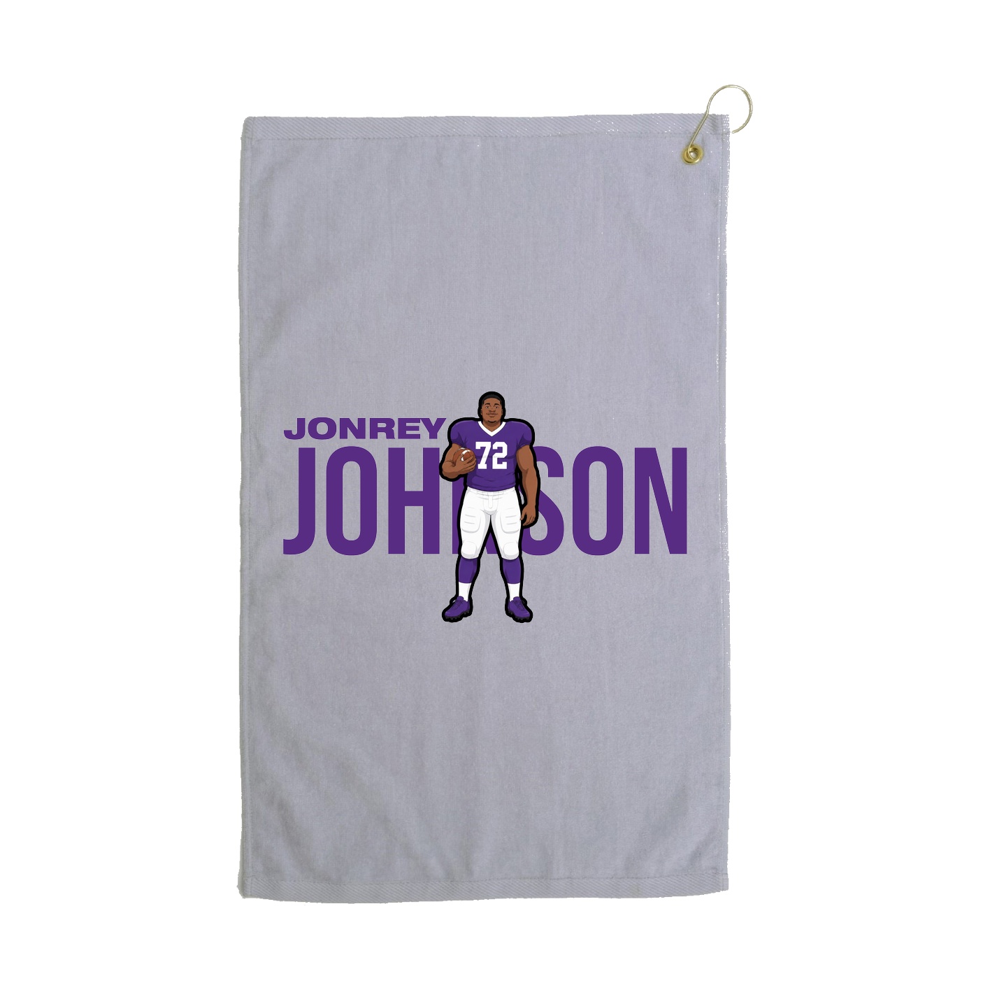 Golf Towel — Player Name in Grey