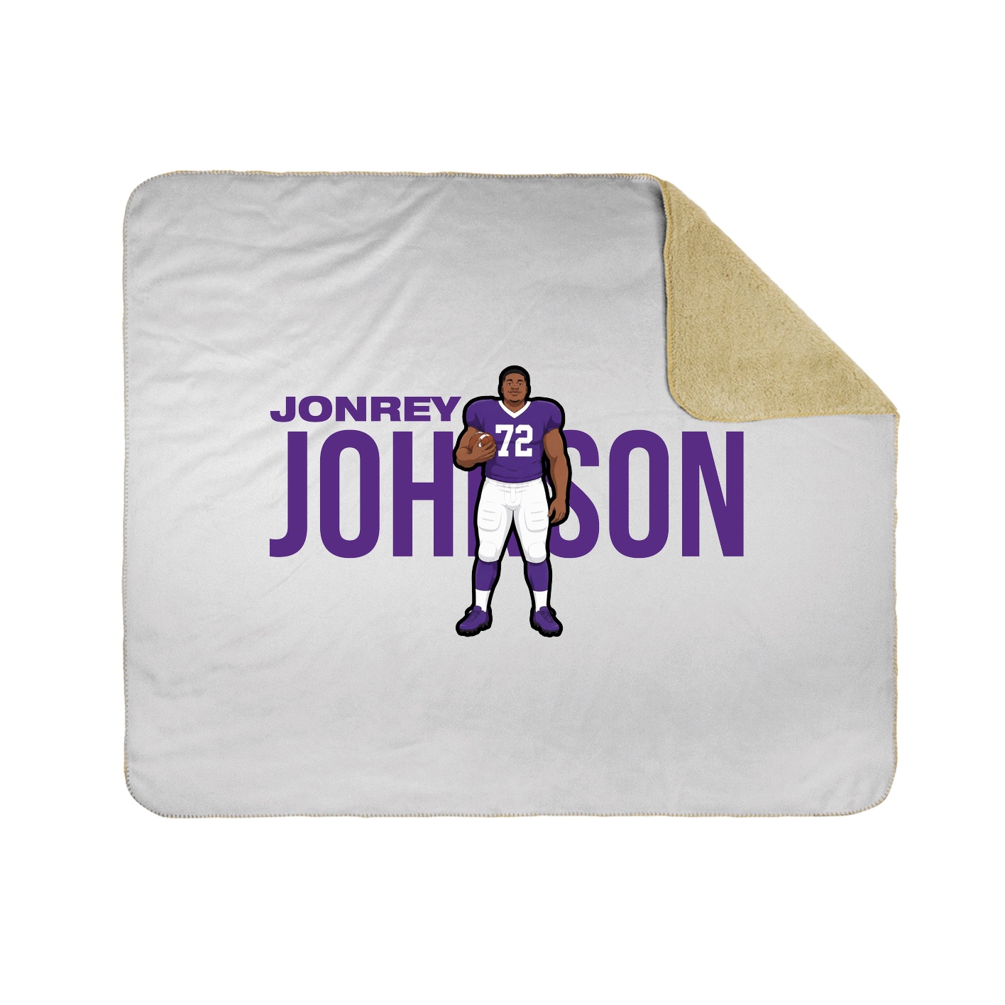 Throw Blanket — Player Name in White
