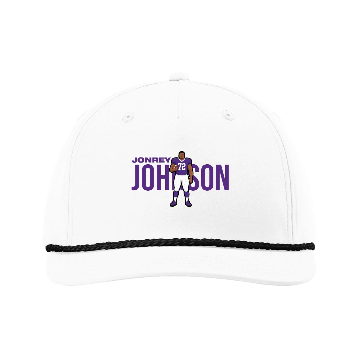 Five-Panel Classic Rope Cap — Player Name in White