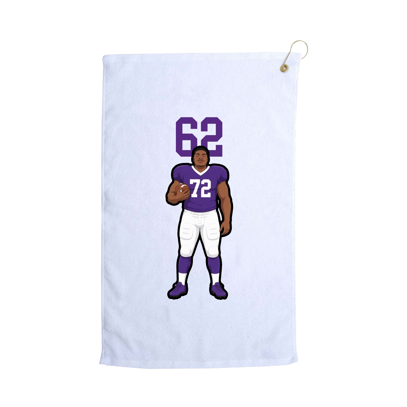 Golf Towel — Number Top in White