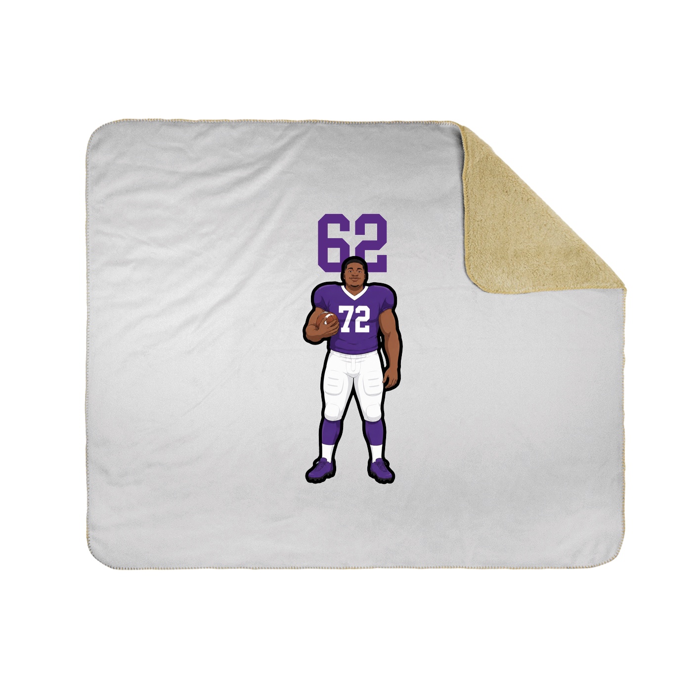 Throw Blanket — Number Top in White