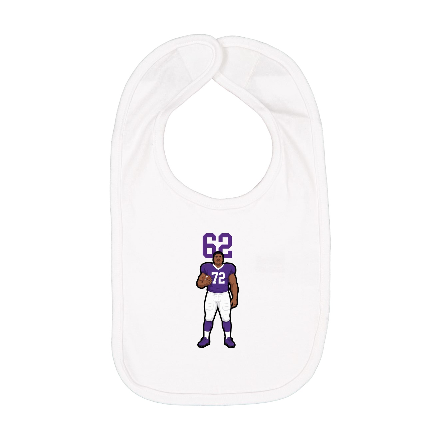 Infant Bib — Number Top in White