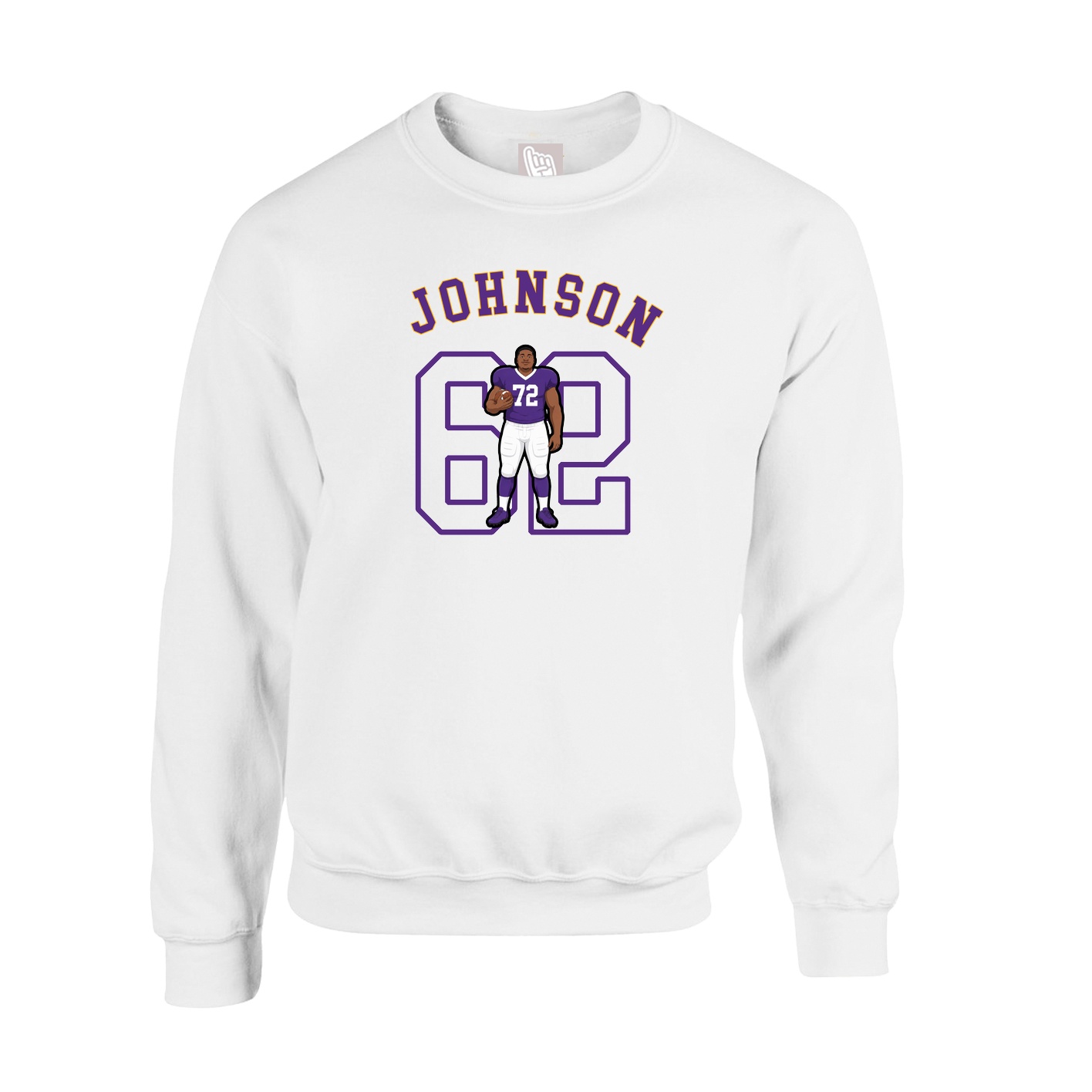Fleece Crew — Shirsey Arch in White