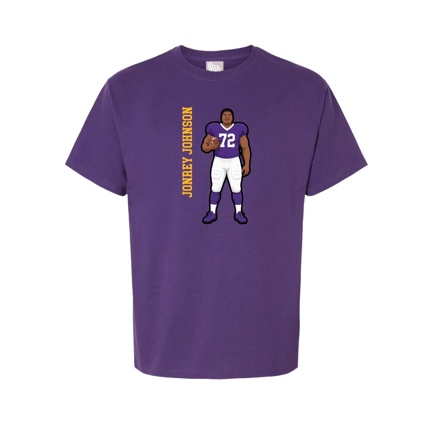 Tee — Name Vertical in Purple