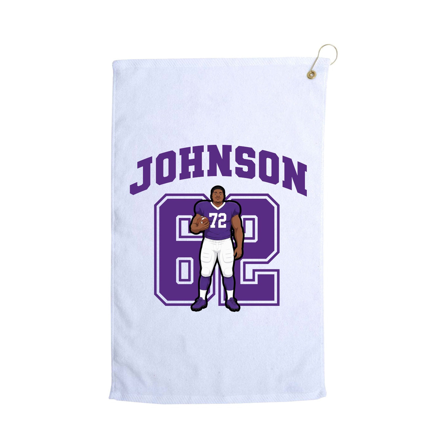 Golf Towel — Number in White