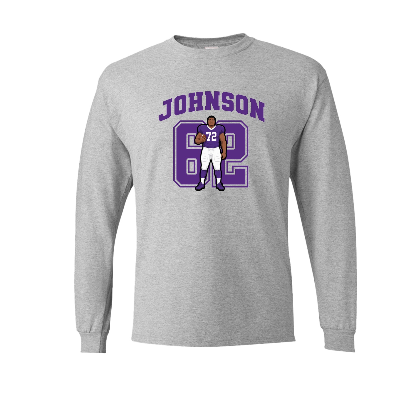 Long Sleeve Tee — Number in Grey