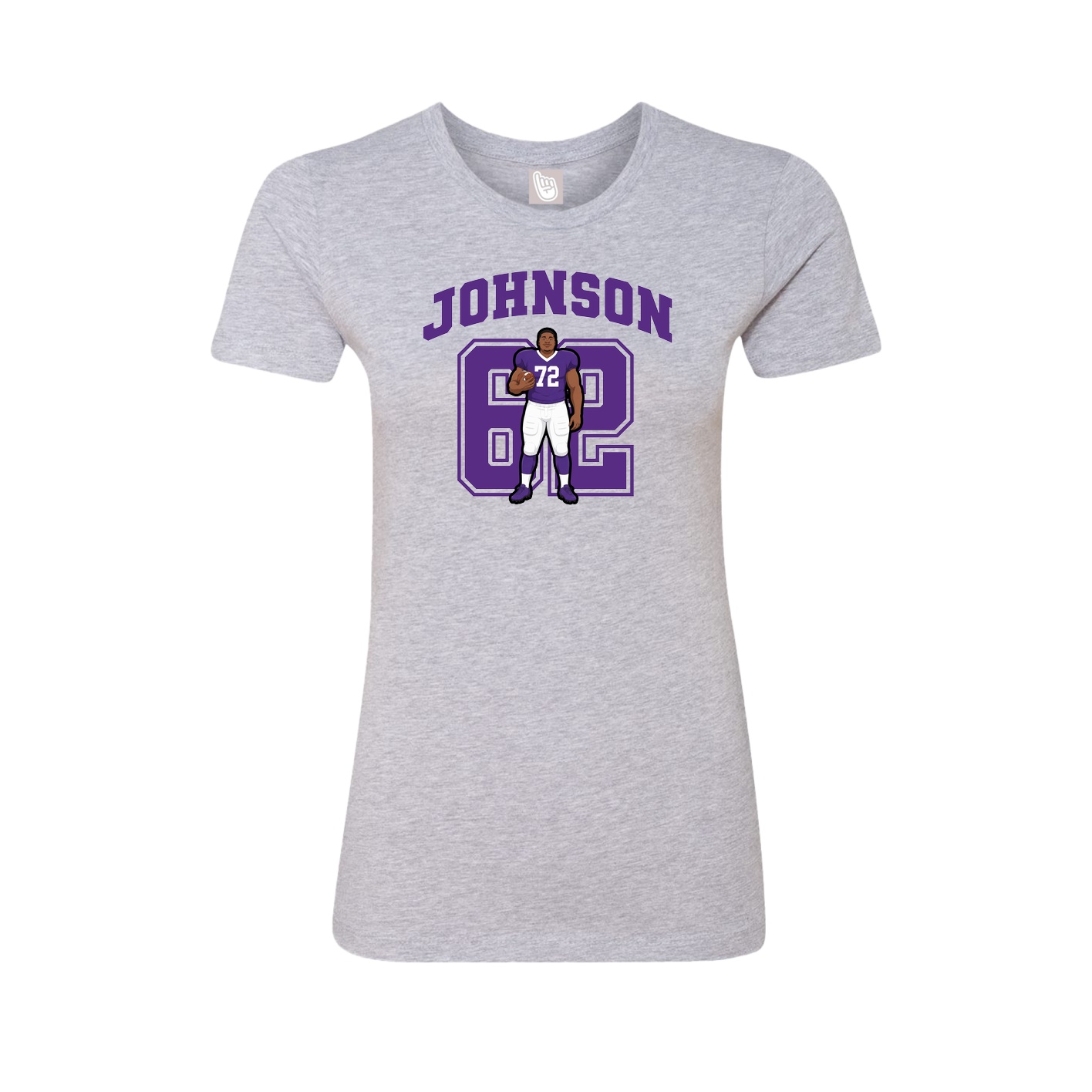 Fitted Women's Tee — Number in Grey