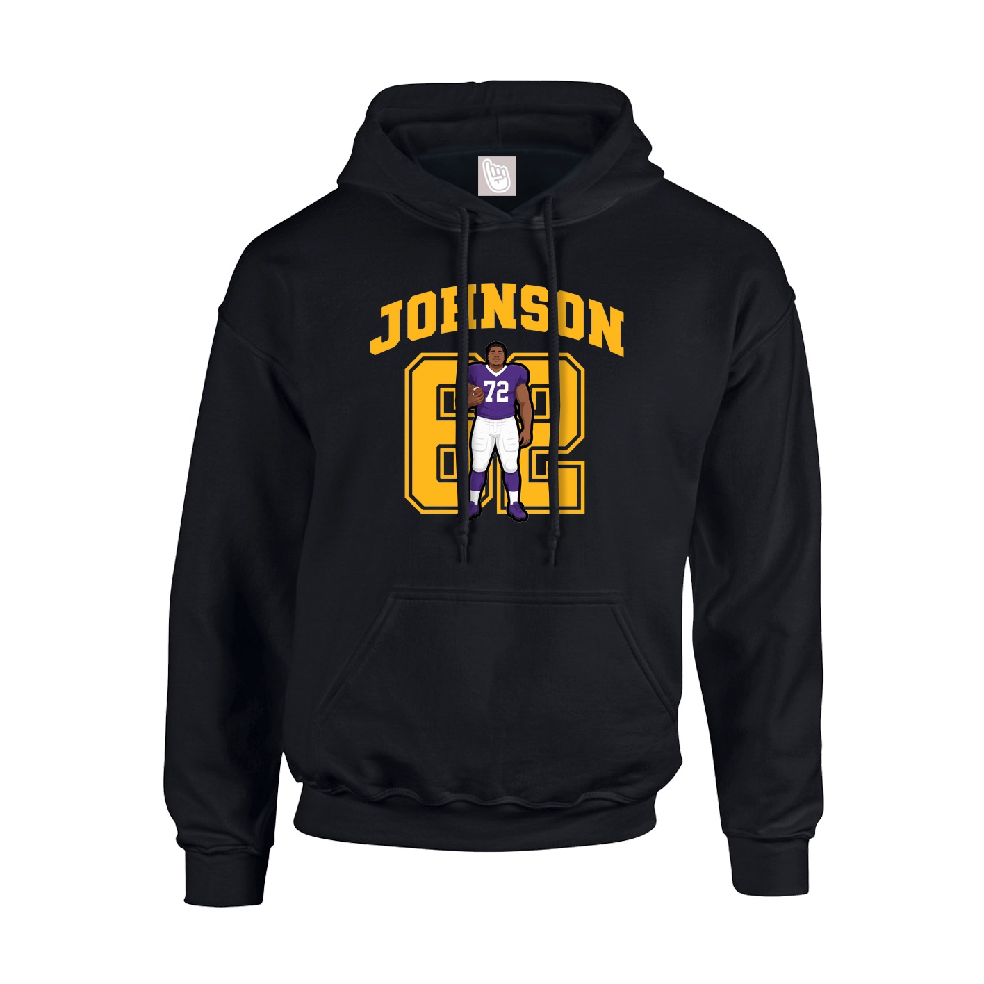 Hoodie — Number in Black