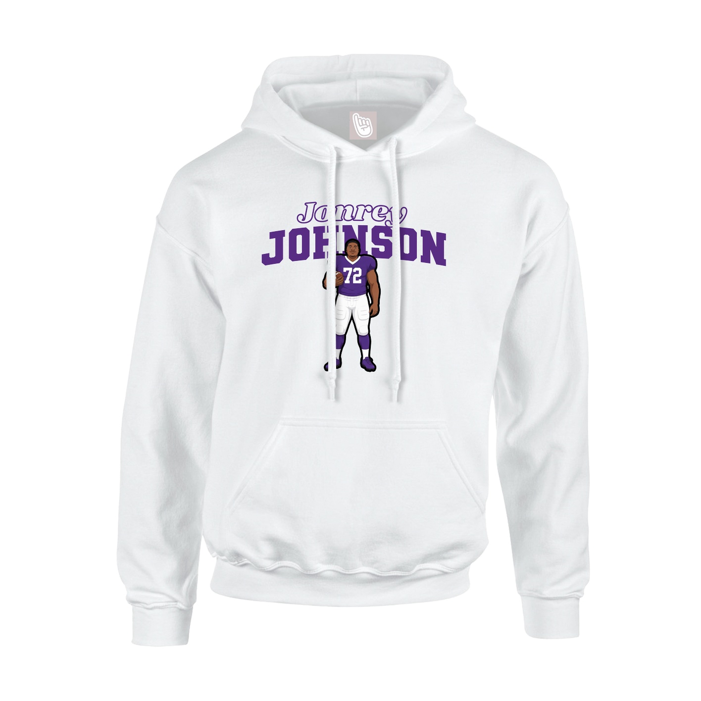 Hoodie — Name Arch in White