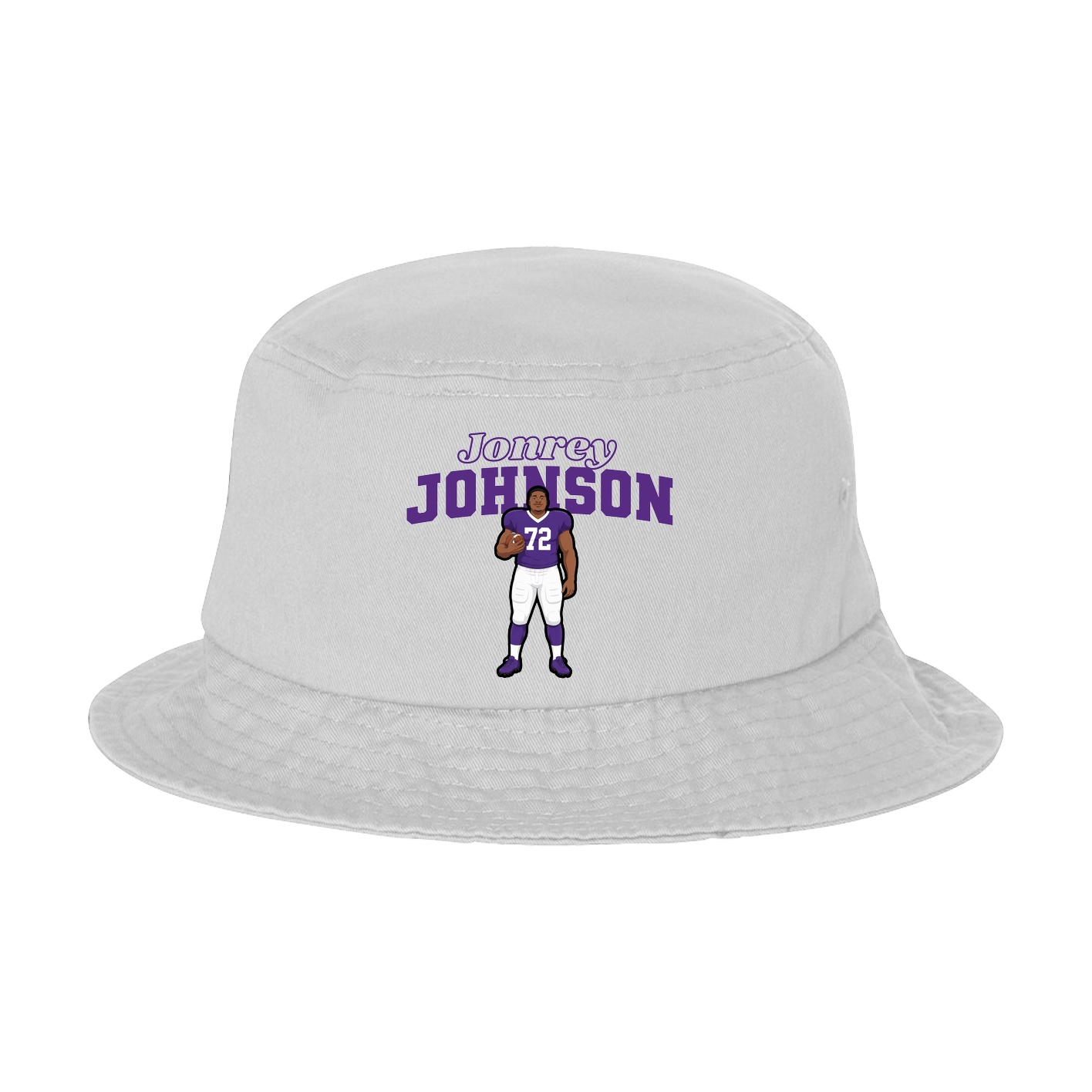 Bucket Cap — Name Arch in White