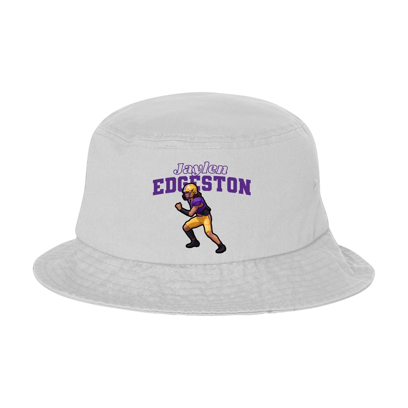 Bucket Cap — Name Arch in White
