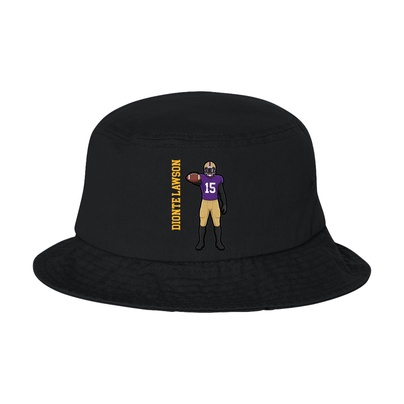 Bucket Cap — Name Vertical in Black