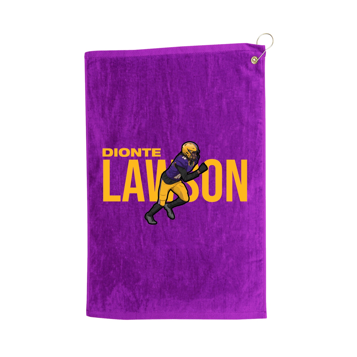 Golf Towel — Player Name in Purple