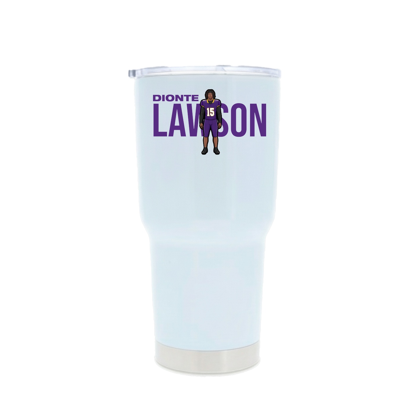 30oz Stainless Steel Tumbler — Player Name in White