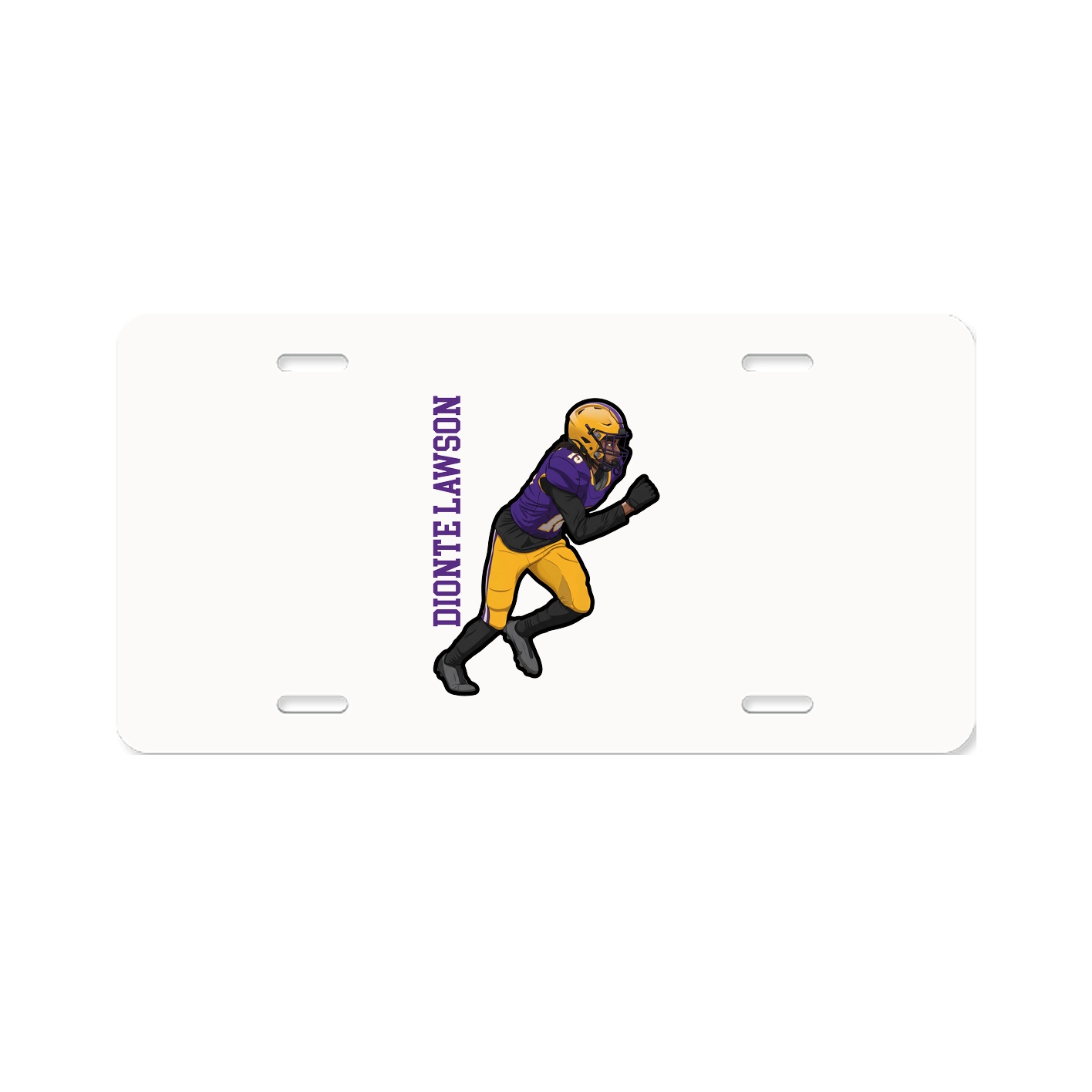License Plate — Name Vertical in Classic