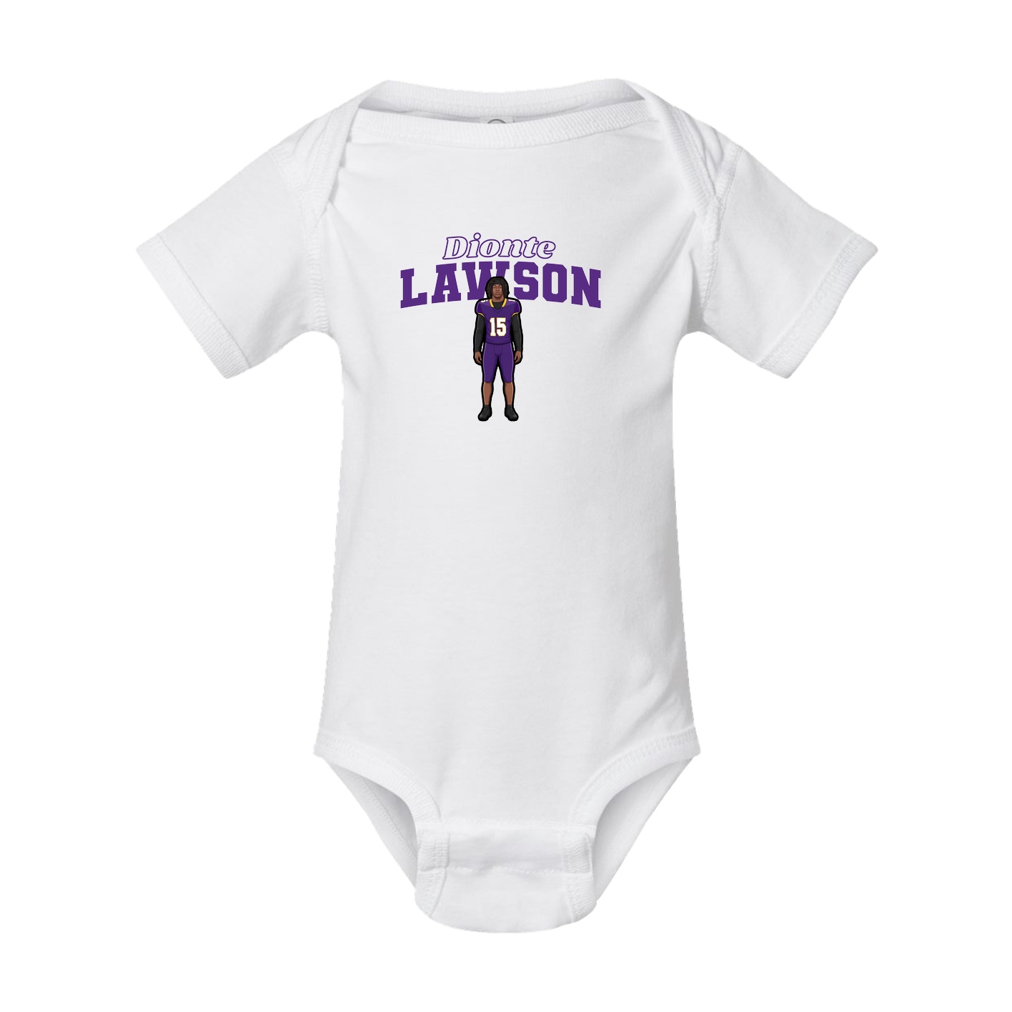 Baby Onesie — Name Arch in White