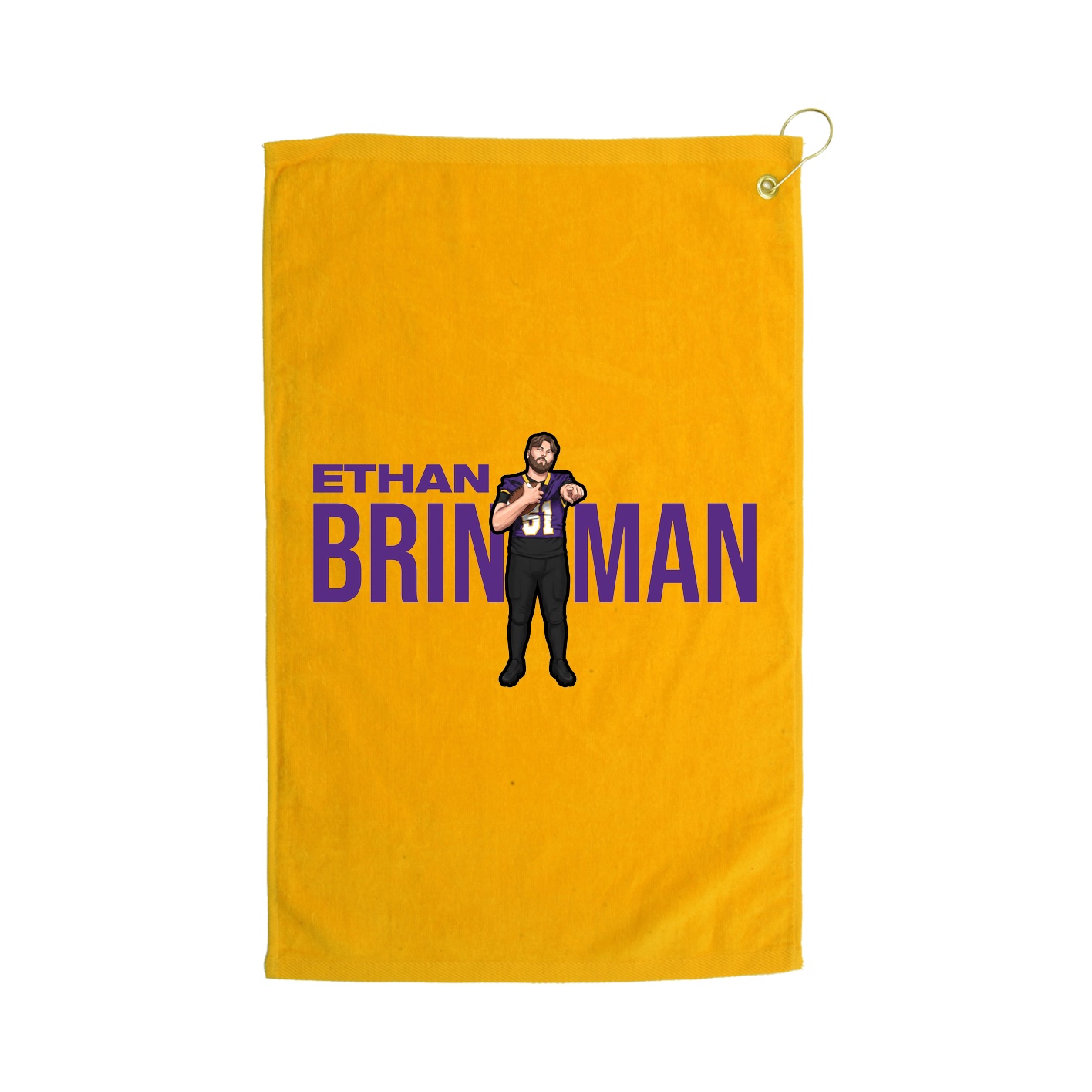 Golf Towel — Player Name in Gold