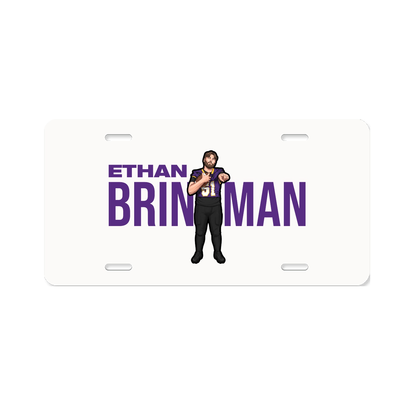 License Plate — Player Name in Classic