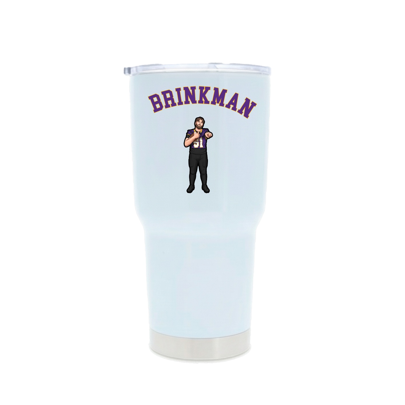 30oz Stainless Steel Tumbler — Shirsey Arch in White